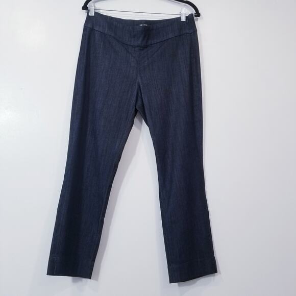 Nic + Zoe Blue Dark Wash High Rise Cropped Petite Denim Pants - Picture 1 of 13
